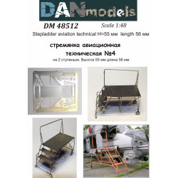 PHOTO-ETCHED STEPLADDER AVIATION TECHNICAL 2 (5 STEPS), HEIGHT 47MM 1/48 DAN MODELS 48512