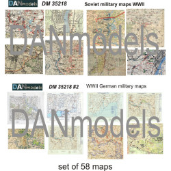 MATERIAL FOR DIORAMAS. GERMAN AND SOVIET WWII TOPOGRAPHIC MAPS, NEWSPAPER 1/35 DAN MODELS 35218