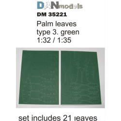 MATERIAL FOR DIORAMAS. PALM LEAVES TYPE 3, GREEN 1/35 DAN MODELS 35221