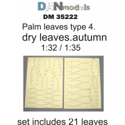 MATERIAL FOR DIORAMAS. PALM LEAVES, YELLOW (DRY LEAVES. AUTUMN) TYPE 4 1/35 DAN MODELS 35222