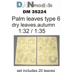 MATERIAL FOR DIORAMAS PALM LEAVES YELLOW DRY LEAVES AUTUMN TYPE 6 1/35 DAN MODELS 35224