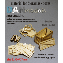 MATERIAL FOR DIORAMAS. 2 BIG BOXES FROM VENEER 1/35 DAN MODELS 35236