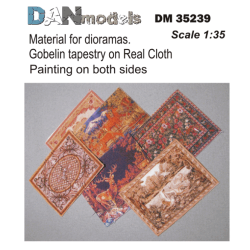 MATERIAL FOR DIORAMAS. GOBELIN TAPESTRY ON REAL CLOTH.PAINTING ON BOTH SIDES 1/35 DAN MODELS 35239