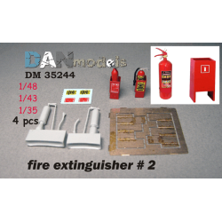 FIRE EXTINGUISHER ON A STAND 2 FOR DIORAMA 4 PSC 1/35 DAN MODELS 35244
