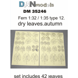 MATERIAL FOR DIORAMAS. FERN LEAVES, YELLOW TYPE 11 (DRY LEAVES. AUTUMN) 1/35 DAN MODELS 35246