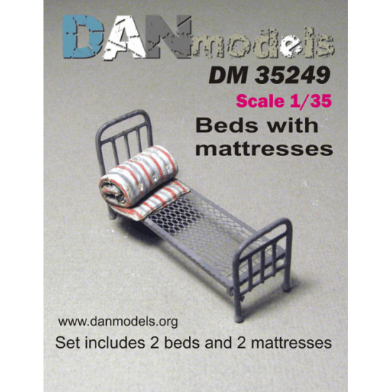 MILITARY BEDS WITH MATTRESSES, 2PCS 1/35 DAN MODELS 35249