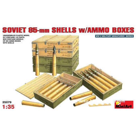 SOVIET 85-mm SHELLS /wAMMO BOXES 1/35 Miniart 35079