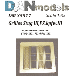 PHOTO-ETCHED SET 1/35 GRILLES FOR STUG III, PZ.KPFW.III 1/35 DAN MODELS 35517