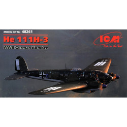  WW II German bomber He 111H-3, 2 MB 1/48 ICM 48261