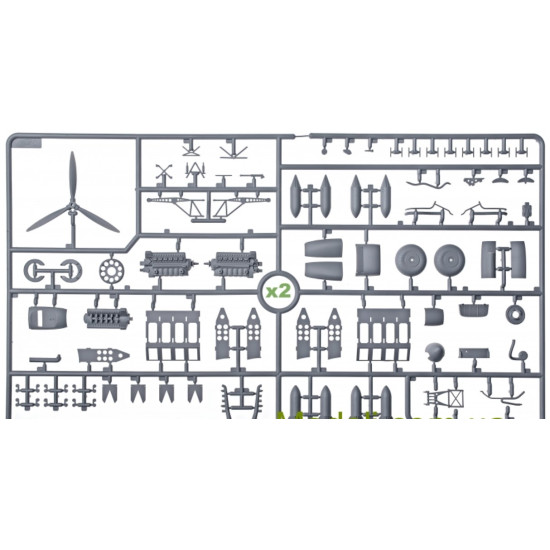 WW II German bomber He 111H-3, 2 MB 1/48 ICM 48261