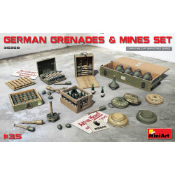 GERMAN GRENADES AND MINES SET - PLASTIC MODEL KIT SCALE 1/35 MINIART 35258