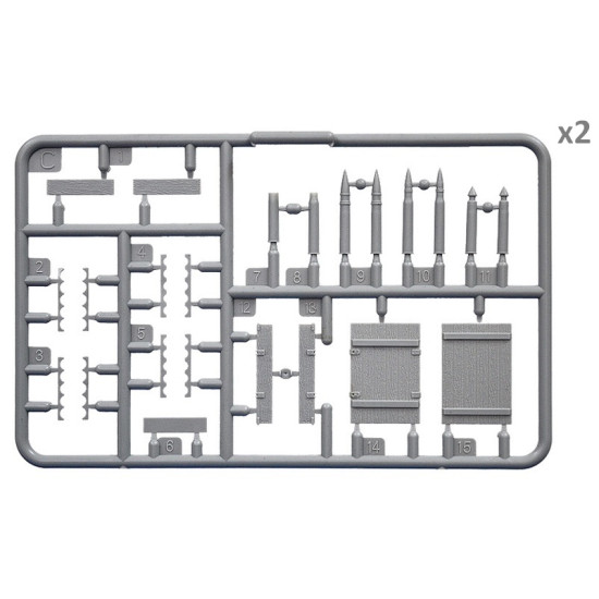 SOVIET AMMO BOXES w/SHELLS - PLASTIC MODEL KIT SCALE 1/35 MINIART 35261