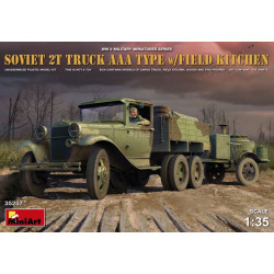 SOVIET 2T TRUCK AAA TYPE W/FIELD KITCHEN - PLASTIC MODEL KIT SCALE 1/35 MINIART 35257