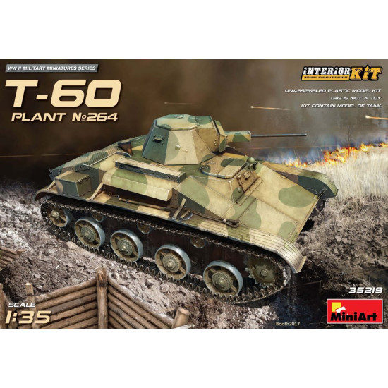 T-60 Plant No. INTERIOR KIT - PLASTIC MODEL SCALE 1/35 MINIART 35219