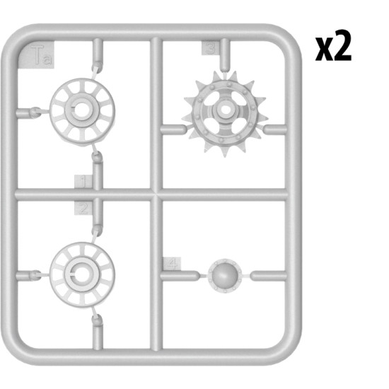 WHEELS SET FOR SOVIET TANK T-62 - PLASTIC MODEL KIT SCALE 1/35 MINIART 37060