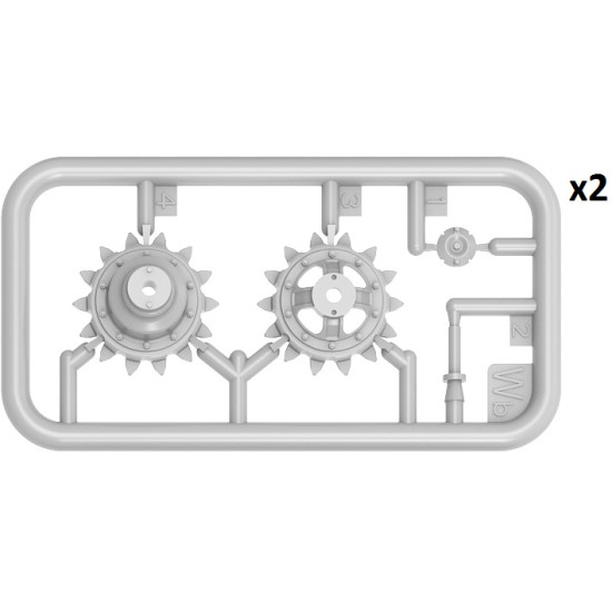 WHEELS SET FOR SOVIET TANK T-62 - PLASTIC MODEL KIT SCALE 1/35 MINIART 37060