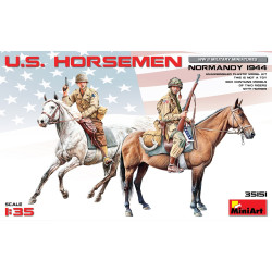 U.S. HORSEMEN NORMANDY 1944 - PLASTIC MODEL FIGURES KIT SCALE 1/35 MINIART 35151