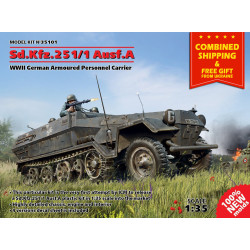 US STOCK *** SD.KFZ.251/1 AUSF.A WWII GERMAN ARMOURED PERSONNEL CARRIER SCALE 1/35 ICM 35101
