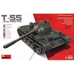 T-55 SOVIET MEDIUM TANK - PLASTIC MODEL KIT SCALE 1/35 MINIART 37027