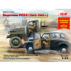 MODEL KIT USSR WWII RKKA DRIVERS 1943 1945 2 FIGURES 1/35 SCALE ICM 35643