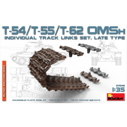 T-54,T-55,T-62 OMSh INDIVIDUAL TRACK LINKS SET. LATE TYPE - PLASTIC MODEL KIT SCALE 1/35 MINIART 37048