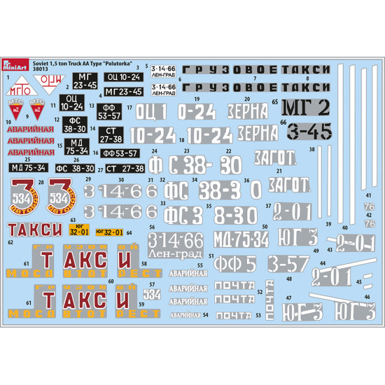 SOVIET 1,5 TON CARGO TRUCK - PLASTIC MODEL KIT SCALE 1/35 MINIART 38013