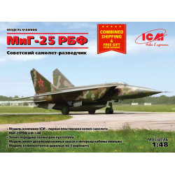 MIG-25 RBF, SOVIET RECONNAISSANCE PLANE MODEL KIT AIRCRAFT 1/48 SCALE ICM 48904