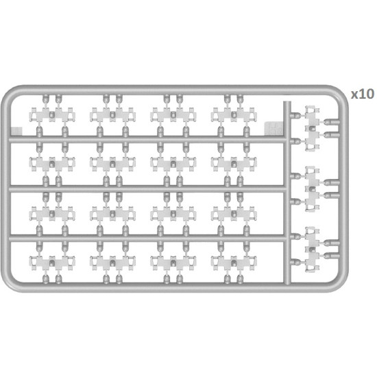 T-54 OMSH INDIVIDUAL TRACK LINKS SET. EARLY TYPE - PLASTIC MODEL KIT SCALE 1/35 MINIART 37048