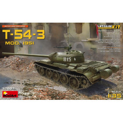 T-54-3 SOVIET MEDIUM TANK. Mod 1951. INTERIOR KIT - PLASTIC MODEL KIT SCALE 1/35 MINIART 37007