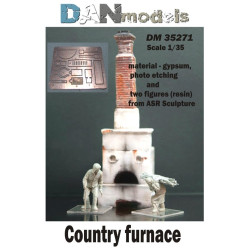 MATERIAL FOR DIORAMAS COUNTRY FURNACE MATERIAL - GYPSUM AND PHOTOETCHING AND TWO FIGURES (RESIN) FROM ASR SCULPTURE 1/35 DAN MODELS 35271
