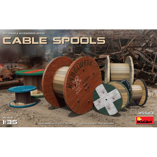 MiniArt 35583 Cable Spools Model Kit 1/35 Scale for sale online 