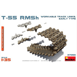 WORKABLE TRACK LINKS FOR T-55 RMSh EARLY TYPE 1/35 MINIART 37050 SCALE MODEL KIT