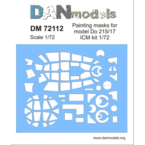 DAN MODELS 72112 PAINTING MASKS FOR MODEL DO-215/17 ICM KIT 1/72