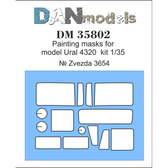 DAN MODELS 35802 PAINTING MASKS FOR MODEL URAL ( ZVEZDA 3654 )