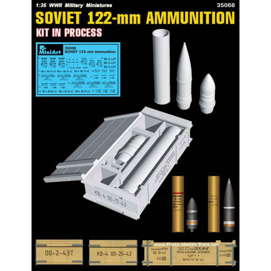 SOVIET 122-mm AMMUNITION w/Ammo Boxes 1/35 Miniart 35068