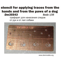 DAN MODELS 35543 STENCIL FOR APPLYING TRACES FROM THE HANDS AND FROM THE PAWS OF A DOG