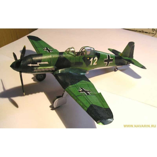 PAPER MODEL KIT MILITARY AVIATION FIGHTER AIRCRAFT HEINKEL HE-100D 1/33 OREL 2