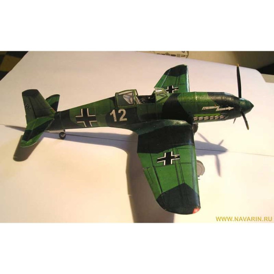 PAPER MODEL KIT MILITARY AVIATION FIGHTER AIRCRAFT HEINKEL HE-100D 1/33 OREL 2