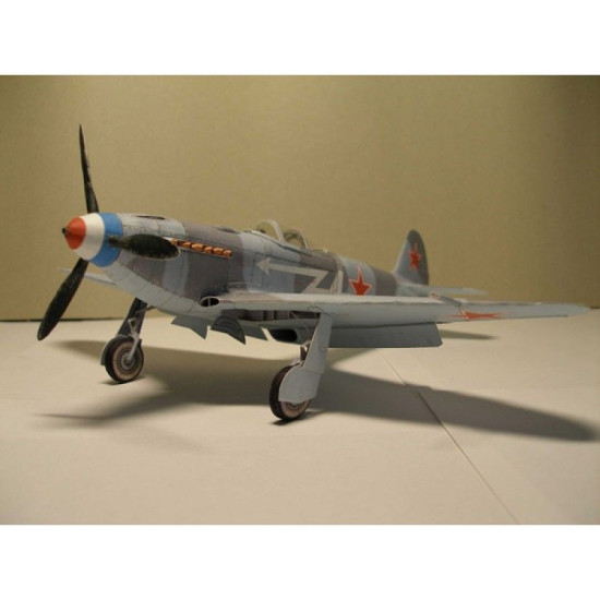 PAPER MODEL KIT MILITARY AVIATION FIGHTER AIRCRAFT YAK-3 1/33 OREL 10