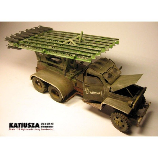 PAPER MODEL KIT MILITARY CARS , KATYUSHA ON STUDEBAKER-US6 CHASSIS 1/25 OREL 20