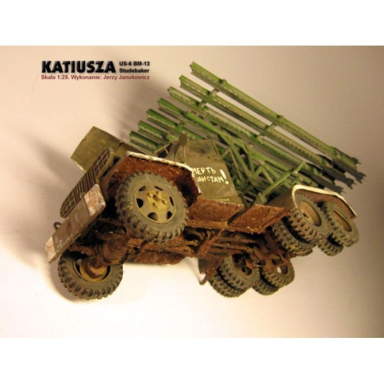 PAPER MODEL KIT MILITARY CARS , KATYUSHA ON STUDEBAKER-US6 CHASSIS 1/25 OREL 20