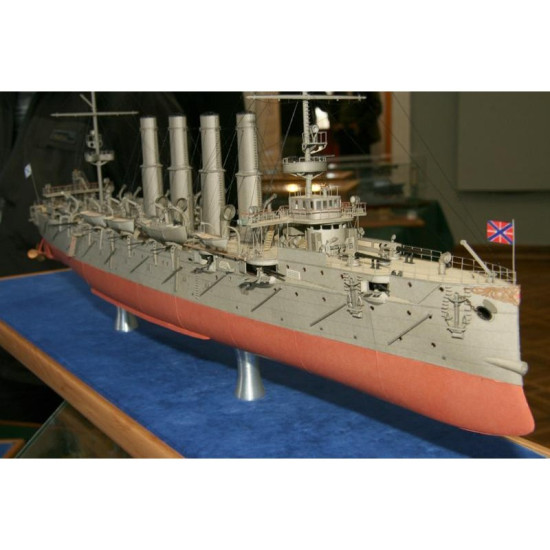 PAPER MODEL KIT MILITARY FLEET PROTECTED CRUISERS VARYAG 1/200 OREL 50