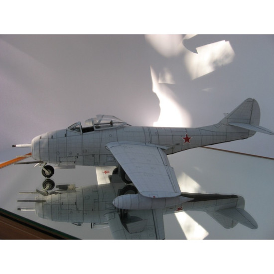 PAPER MODEL KIT MILITARY AVIATION MIG-9 FIGHTER 1/33 OREL 78