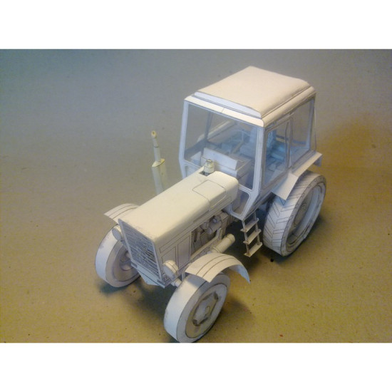 PAPER MODEL KIT CIVILIAN CARS ,MTZ-80 TRACTOR 1/25 OREL 88