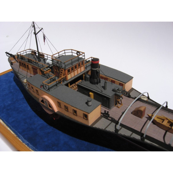 PAPER MODEL KIT CIVIL MILITARY FLEET TOW BOAT GUNBOAT VANYA 5 1/200 OREL 89