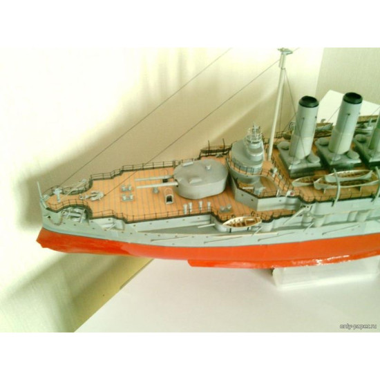 PAPER MODEL KIT MILITARY FLEET BATTLESHIP EUSTACE 1/200 OREL 107