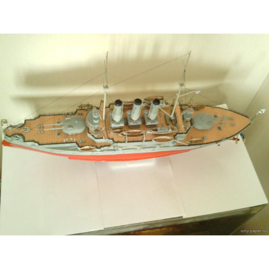 PAPER MODEL KIT MILITARY FLEET BATTLESHIP EUSTACE 1/200 OREL 107