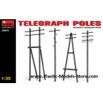 TELEGRAPH POLES 4 types for diorama 1/35 Miniart 35541