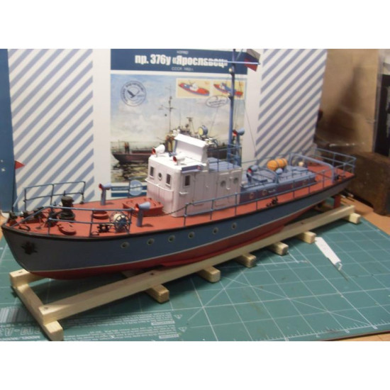 PAPER MODEL KIT CIVIL/MILITARY FLEET BOAT PROJECT 376 YAROSLAVETS 1/50 OREL 136