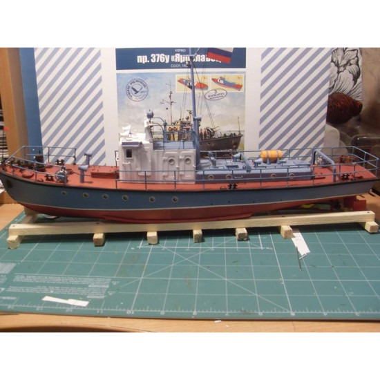 PAPER MODEL KIT CIVIL/MILITARY FLEET BOAT PROJECT 376 YAROSLAVETS 1/50 OREL 136